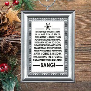 The Big Bang Theory Theme‎ Song Lyrics Christmas Tree Ornament